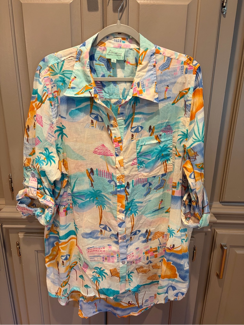 Tropical Scene Women's Swim Coverup - Multi-Color